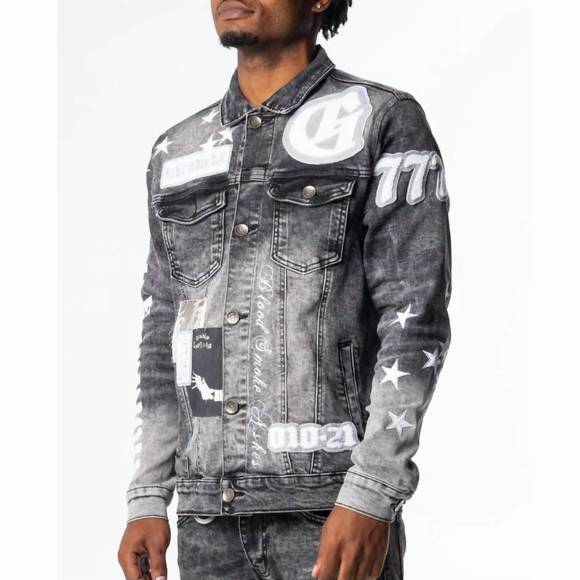 NEW GALA men's gamble everything jacket in midnight wash - Picture 2 of 3